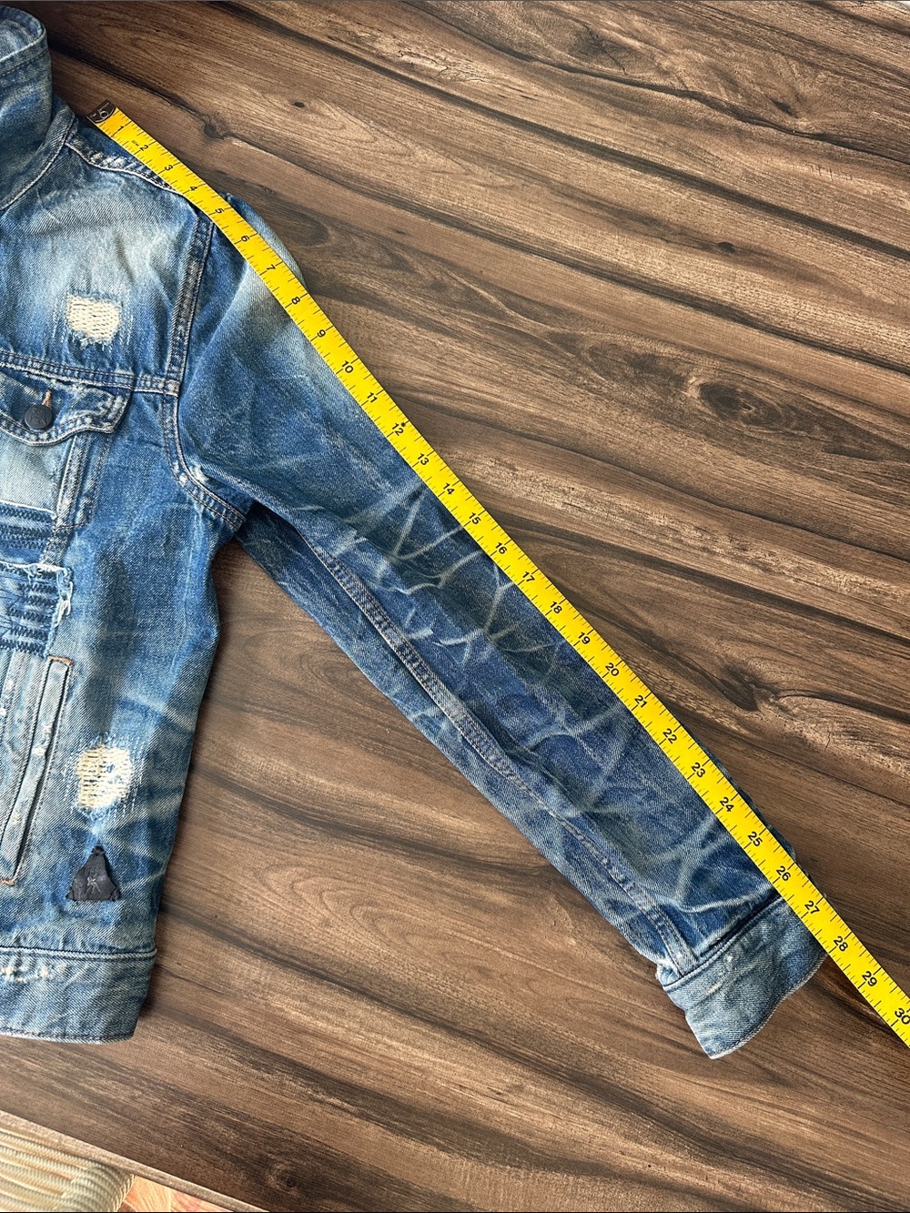 Distressed Blue Denim Jacket - Picture 9 of 9